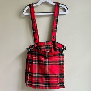 O’Neil of Dublin | Red Wool Tartan Plaid Kilt Jumper Dress Toddler Ireland